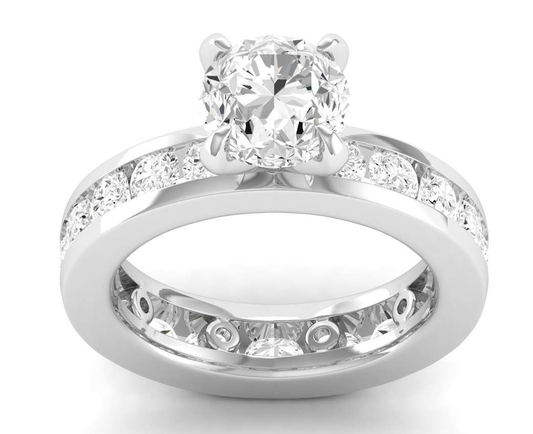 Full Eternity Shank Ring - Round Center | JRE18085S