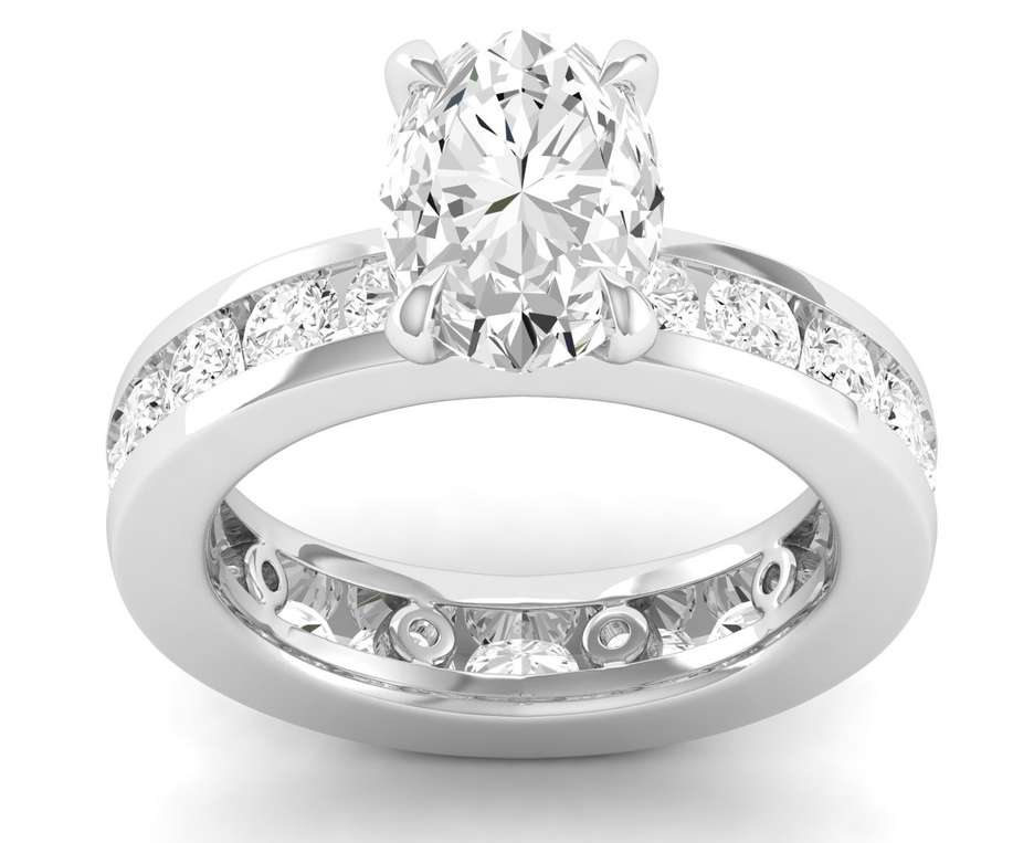 Full Eternity Shank Ring - Oval Center | JRE18115S