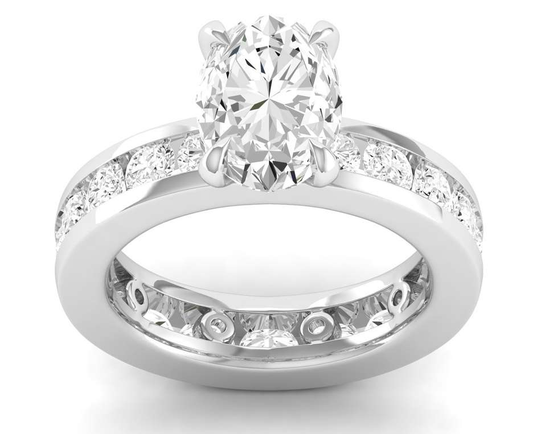 Full Eternity Shank Ring - Oval Center | JRE18115S