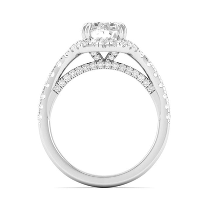 Bevel Edge Shank Ring - Round Center | JRS909330