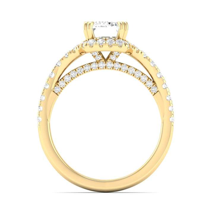 Bevel Edge Shank Ring - Emerald Center | JRS90943A