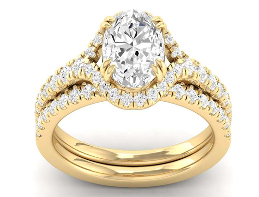 Bevel Edge Shank Ring - Oval Center | JRS90943A