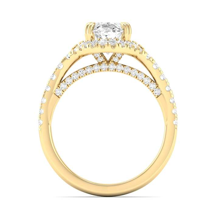 Bevel Edge Shank Ring - Oval Center | JRS90943A