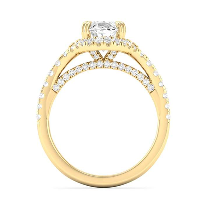 Bevel Edge Shank Ring - Oval Center | JRS90943A
