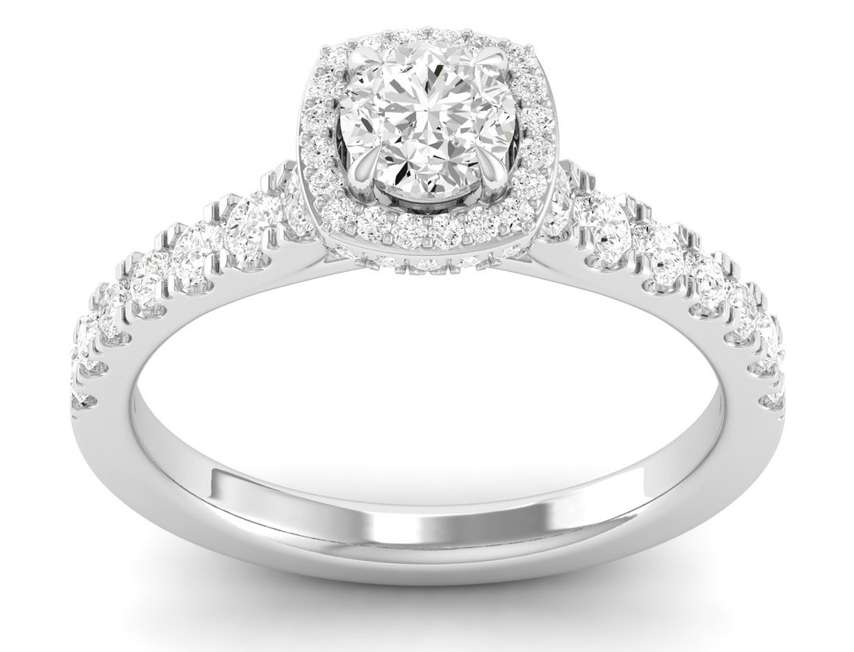 Hidden Halo & Roundel Ring - Round Center | JRS91091F
